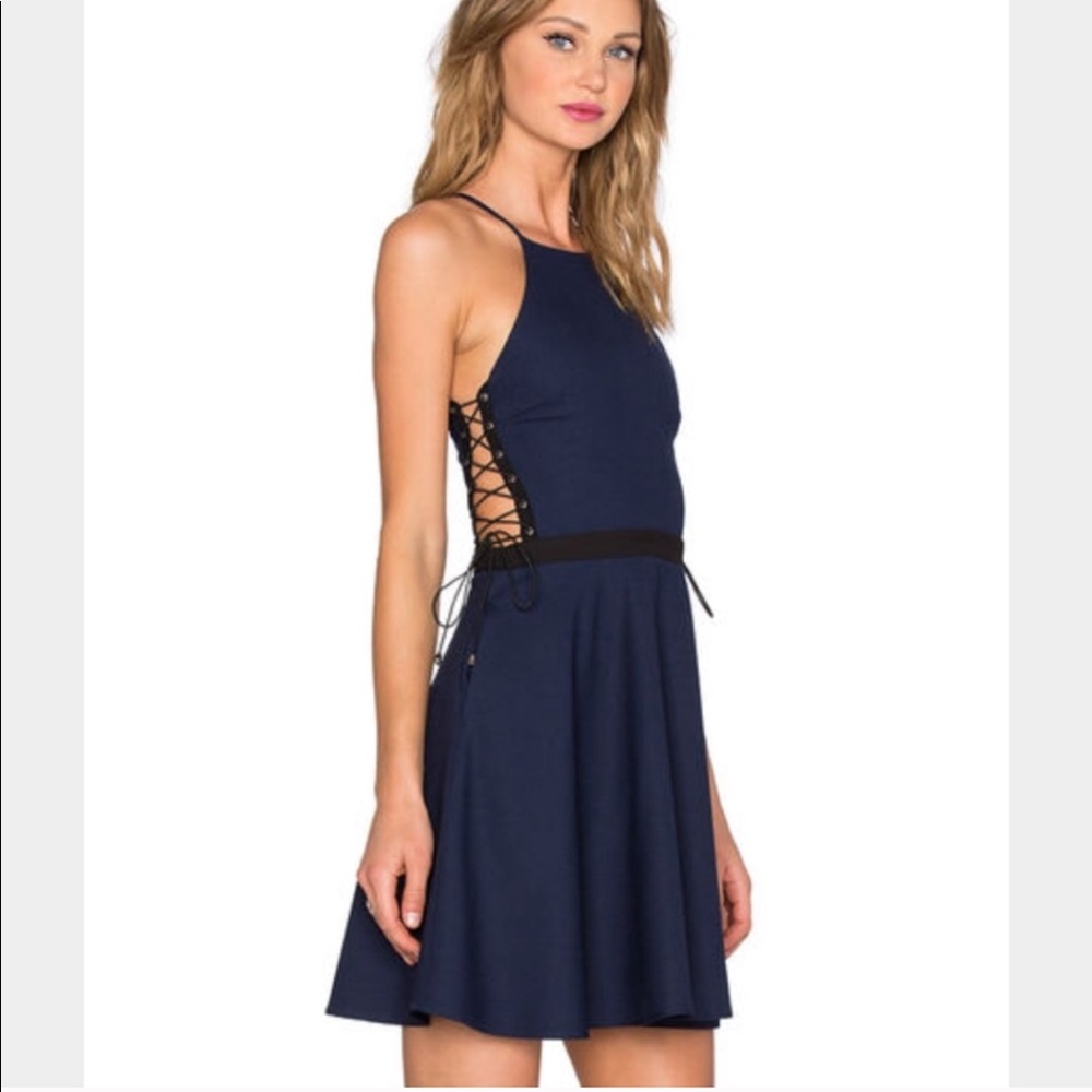 Revolve NBD lace up dress